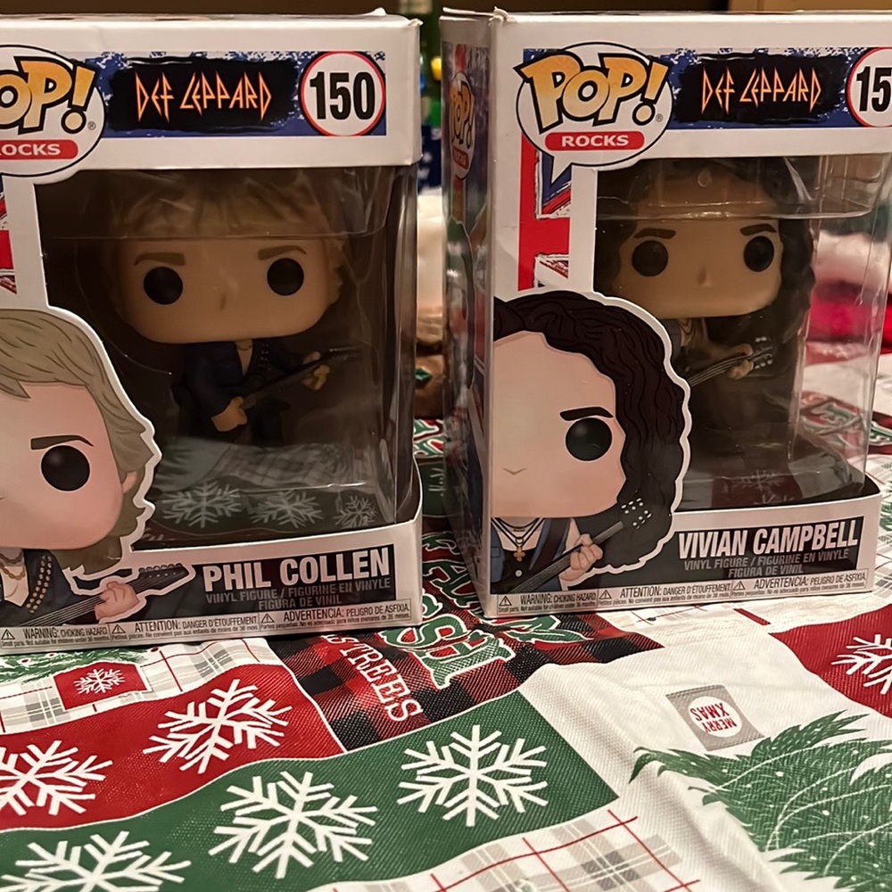 Funko POP Rock! Def Leppard 150 Phil Collins and 151 Vivian Campbell